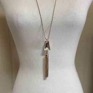 NWT Dillard’s Gold Tassel Necklace